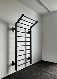 Angled Swedish Ladder Wall Bar Heavy Duty Powder Coated Metal Wall Mounted Stall Bar for Gym, Yoga, Exercise, Physiotherap... Price In India