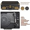 Vinyl Record Player 3-Speed Bluetooth Suitcase Portable Belt-Driven Record Player with Built-in Speakers RCA Line Out AUX in Headphone Jack Vintage Turntable #4