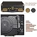 Vinyl Record Player 3-Speed Bluetooth Suitcase Portable Belt-Driven Record Player with Built-in Speakers RCA Line Out AUX in Headphone Jack Vintage Turntable