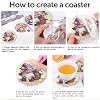 askkqtx 8 Pcs Gnome Diamond Art Coasters Kits with Holder, Flowers Diamond Painting Coasters Kits for Adults, DIY 5D Diamond Dots Small Mini Kit Full Drill Art Craft Supplies 4X4 Inch #4