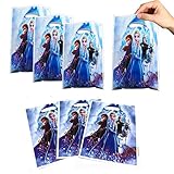 ALLPICK 30PCS Frozen Themed Plastic Treat Bags Birthday Party Favor Bags Party Gift Goody Bags for Kids Birthday Frozen Party