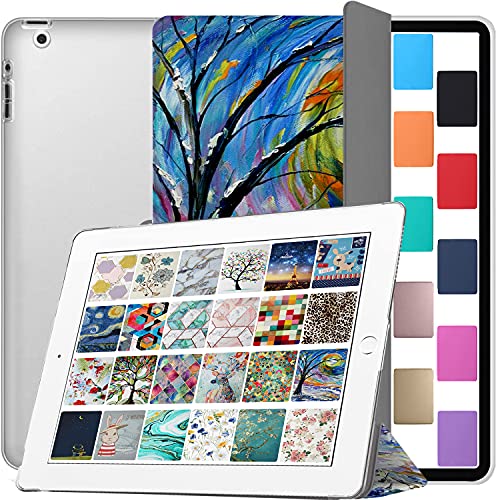 Image of DuraSafe Cases for iPad 9.7 Inch 4 3 2 Generation [iPad 4th 3rd 2nd Old Model ] A1458 A1416 A1395 A1458 A1416 A1395 MC705HN /A MD328HN /A PrintediPad Cover with Frosted Hard Back - Color Emblem