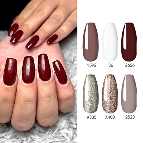 ROSALIND UV-Gel-Nagellack 6 Farben Semi-permanent Gel Nail Polish für Nagel Design Schellack Nagellack Starter set – Bild 3