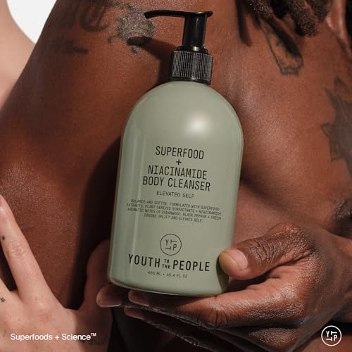 Youth To The People Superfood + Niacinamide Body Wash - Kale + Green Tea Cleanser with Nourishing Vitamins + Antioxidants, Improves Skin Texture + Dullness, Earthy + Woody Scent for Body, Vegan - Image 8