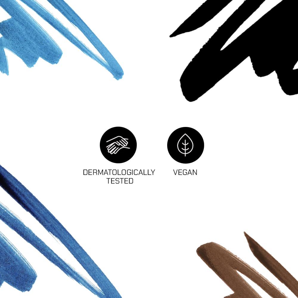 Radiant Professional Liquid Eyeliner Pen - Waterproof, Smudge Proof & Long Lasting Eyeliner with Flexible Precision Felt Tip for Smooth Winged Eye Makeup, Precise Lines with Intense Color, (01 Black)