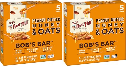 Bob's Red Mill 5pk PB Honey & Oats Bar, 5 bars (Pack of 2) - Non GMO, Gluten Free, Kosher - image 1