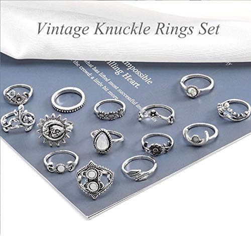 Aukla Lot De 8 Bagues De Phalange En Résine Colorée Epilables Et