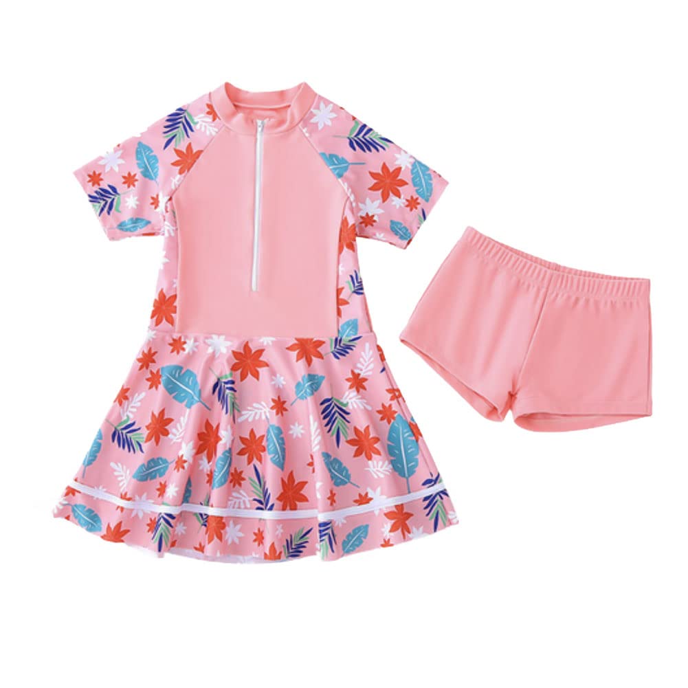 FedMois Traje de baño Tankini de 2 Pieza para Niña, Bañador con Falda + Braguita para la Playa o Piscina