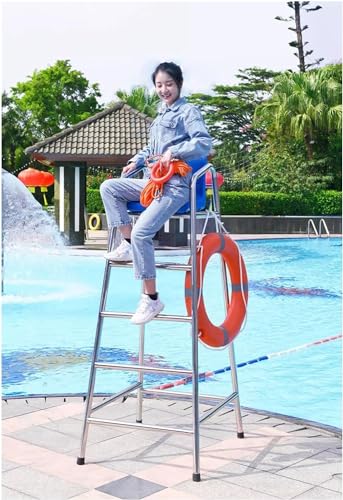 Silla de salvavidas para piscina alta 1.8m con asiento ABS