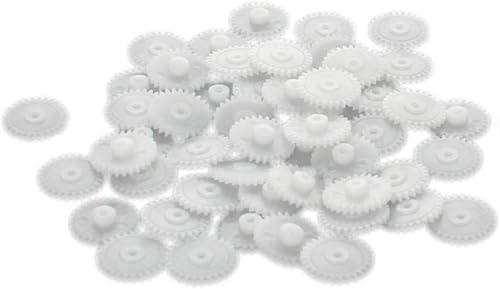 Othmro 50 engranajes de plástico, 28 dientes, modelo 282A, engranaje de reducción de 0.07 pulgadas, diámetro del agujero, 0.59 pulgadas, diámetro