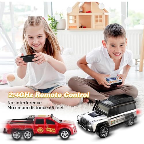 Image of 1:64 Scale Mini RC Car Remote Controlled Car from 3 4 5 6 Years 2.4GHz Mini RC Cars with Tractor and LED Light 3 Speed, Baby Cars Toy Gift