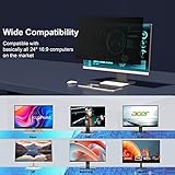 [2-Pack] 24 Inch Computer Privacy Screen Filter for 16:9 Widescreen Monitor, Removable Eye Protection Anti Glare Blue Light Filter Privacy Shield, Anti Scratch Anti Spy Screen Protector Film 24 In - Image 5