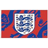 England FA Three Lions Flag (One Size) (Red/Blue/White)