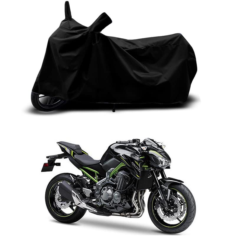 Image of 100% Scratchproof /UV-Rays /Heat Protection /Birds Dropping /Water Resistant /Dust Proof /Waterproof /Full Bike Scooty Two Wheeler Body Cover Compatible for Z900 All Varients[Black]