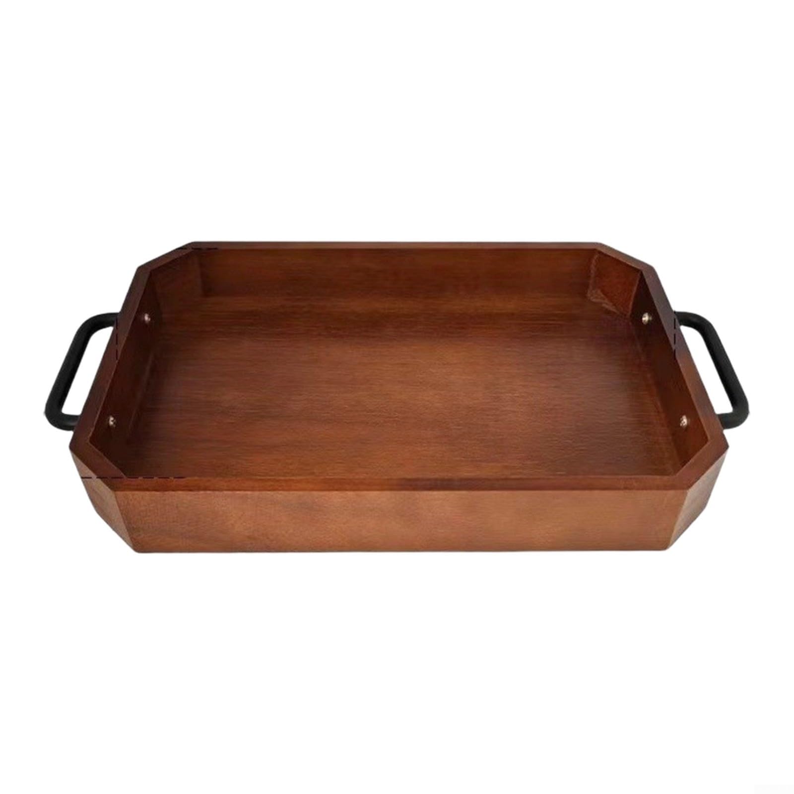 Bandeja de madera maciza para servir café en casa