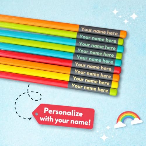 Image of Name Pencils - Set of 10 | Premium graphite pencils with smooth writing with Free Eraser & Sharpener, Custom Name Engraved HB Pencils for School, Writing, Birthday Gifts & Return Gifts, BOX 1