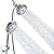 Briout Dual Shower Head 10 Settings - High Pressure Shower Head with Handheld Combo Set - Enjoy Powerful Double Showerhead Spray Separately or Together, Chrome