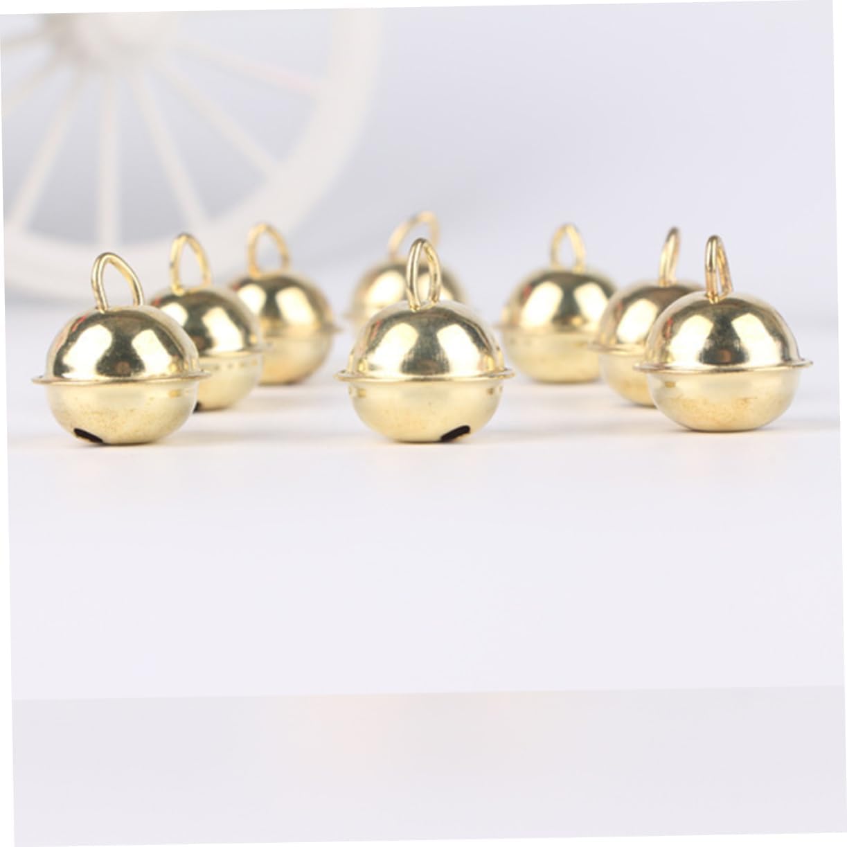 3sets Solid Iron Christmas Tree Ornaments 4x4cm Open Bell Jingle Bells Unique Decor for Your Home 100pcs*3