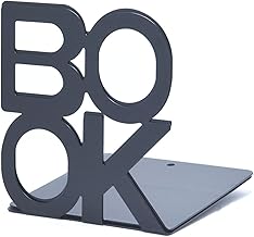Apoios de livros de metal antideslizantes decorativos para livros Suporte de 4,9 x 5,1 x 5,5 polegadas Suporte de estante de livros Protetores de livros Organizador de mesa para escritório Acessórios Suporte para livros de metal,Suporte para livros,Fim do livro,Suportes para livros para prateleiras,Extremidades de livro para prateleiras Black