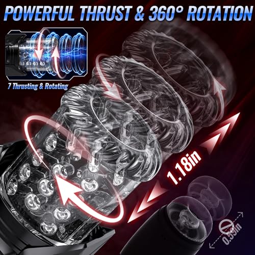 Image of EINSEO Male Masturbator Sex Toy for Men with Phone Holder - AI Sync Waterproof Penis Pump with 7 Sucking & 7 Thrusting Rotating Licking Mode, Pocket Pussy Male Sex Toys with Suction Base Bath Item