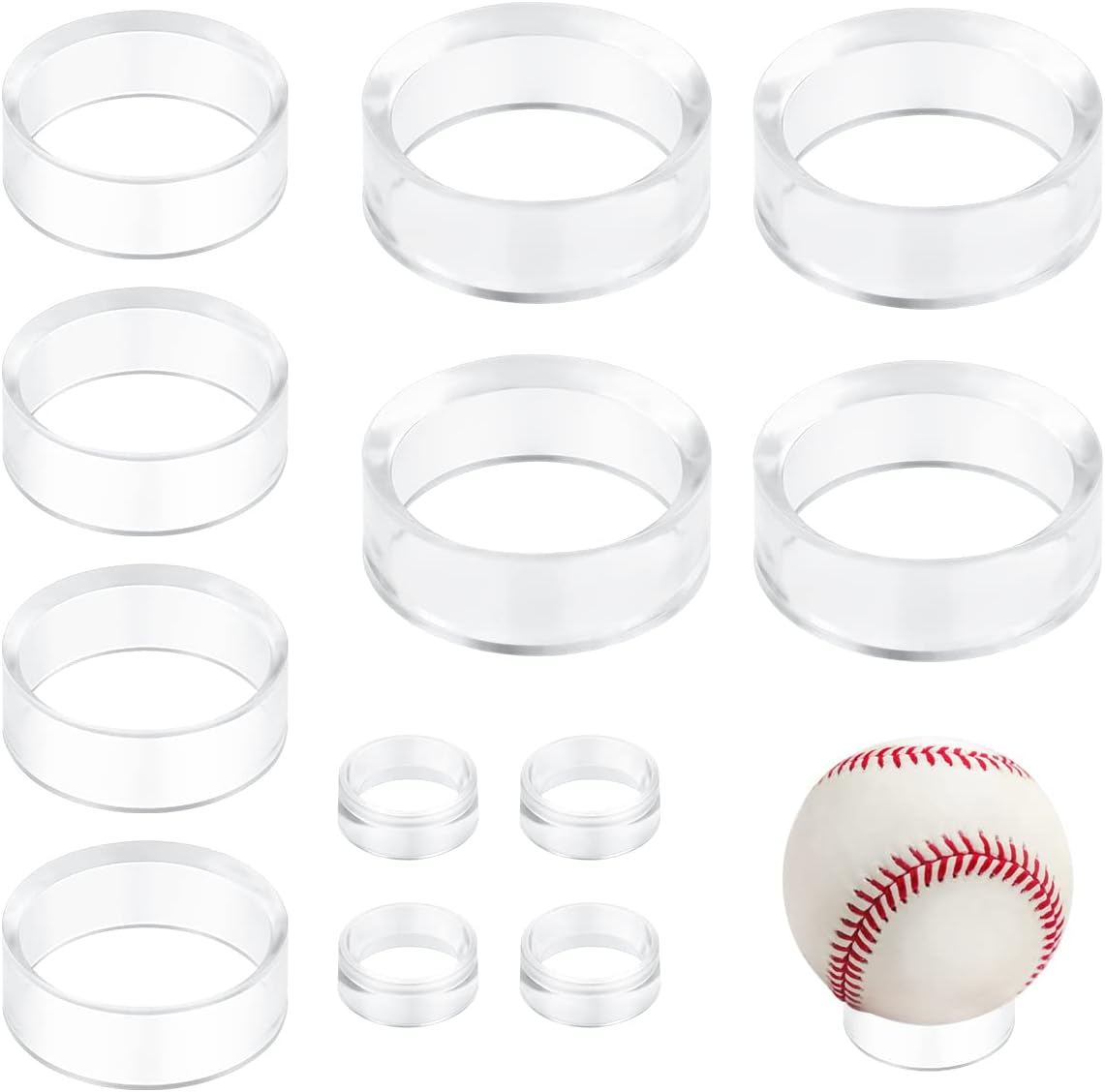 Sovenny 5 Pieces Acrylic Hexagon Display Stand Holder for