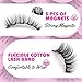 Magnetic Eyelashes with Eyeliner 5 Pairs Eyelashes Natural Look Cat Eye Lashes Magnetic Lashes with Applicator and Magnetic Eyeliner Waterproof Reusble Lashes Kit by Mavphnee
