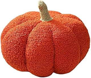 Halloween Pumpkin Throw Pillow, Stuffed Pumpkin Fluffy Plush Toys Soft Pumpkin Throw Pillow Gifts for Home Decoration Party Favors (Orange, 20 cm)
