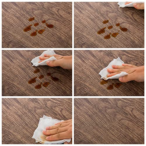 Liberecoo Round Vinyl Fitted Tablecloth With Flannel Backing Elastic Edge Plastic Table Cover Waterproof Table Cloth Stain-Resistant Wipeable For 40"-44" Round Table #TOP7