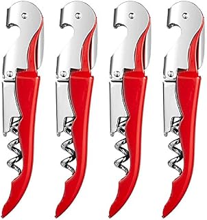 HYZ 4Pack Wine Key for Bartenders Servers, Stainless Steel Waiter Corkscrew with Foil
