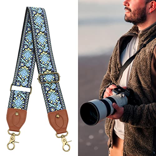 Alça para Câmera de Estilo étnico, Engrossada Moda Leve Textura Luxuosa Tecida Alça de Pescoço para