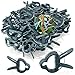 Produktbild com-four® 60x Pflanzenklemmen - Rankhilfen zur Sicherung von Pflanzen - Pflanzenklammern in 2 Größen - Rankkäfige für Tomaten - Rosenklammern - grüne Pflanzenclips (060 Stück - Mix)