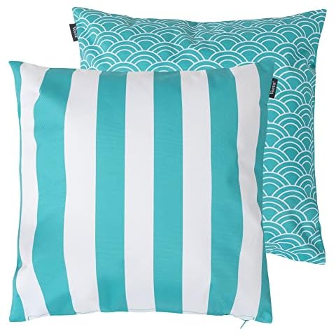 Bean Bag Bazaar Blue Outdoor Cushions Set Cover