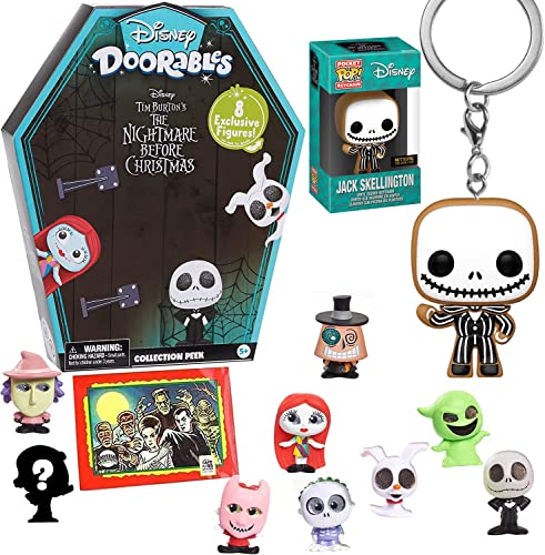 Classic Jack Skellington Nightmare Before Christmas Figure Disney Pop! Hanger Bundled With Mini Figures Exclusive Sally Zero Oogie + Fright Character Halloweentown Minis & Monster Cards 3 Items #TOP20