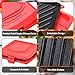 Hahorpa Microwave Toastie Maker, Red Micro Toastie Maker with Removable Aluminium Plates & Silicone Shell, 16 x 16cm Microwave Sandwich Toaster for Bacon Sandwich Panini Grilling