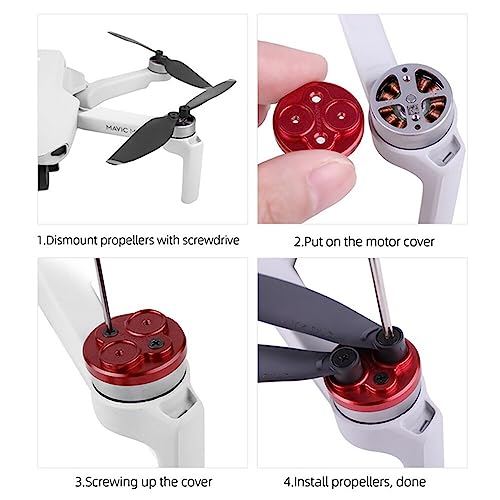 Capuchon de protection moteur pour Mavic 3 et Mini 2 SE rouge - 7