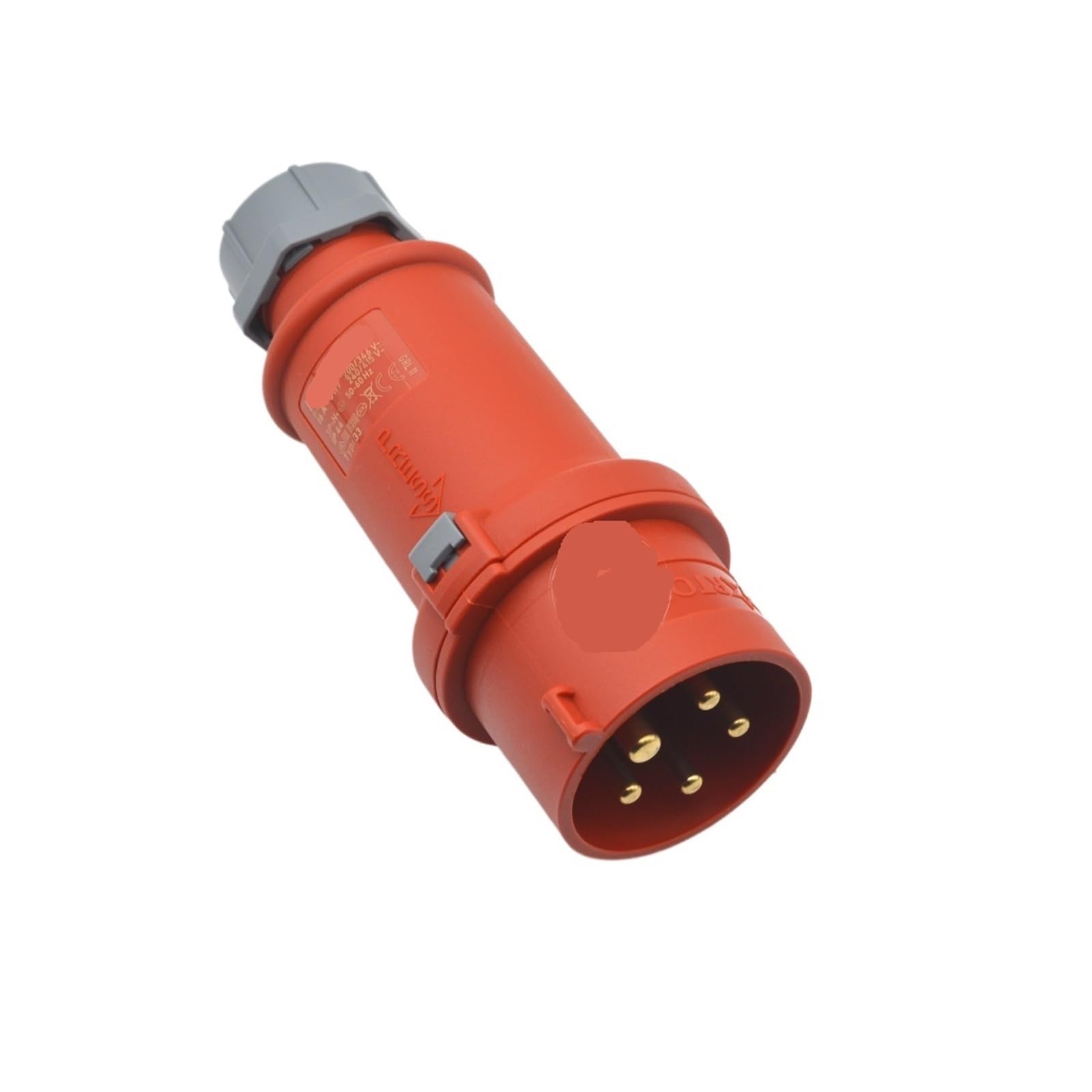 Enchufe industrial TYP 33 de 5 polos con aislamiento IP44 contra salpicaduras