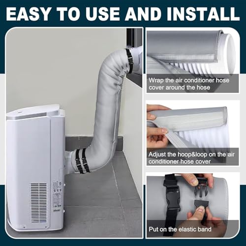 Couvercle de tuyau de climatisation portable contre la chaleur manchon isolant AC - 3
