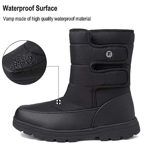 Mens Snow Boots Womens Winter Boots Waterproof Fur Lined Warm Lightweight Ankle Boots High Top Slip On Anti-Slip Casual Outdoor Shoes Booties3