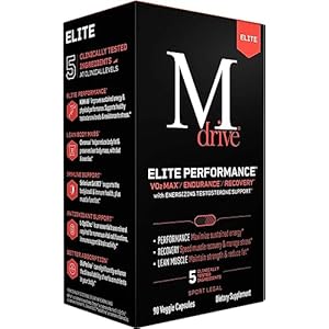Mdrive Elite Test Booster for Men – Supports Immune Health, Energy, VO2Max, Recovery, Stress Relief, Lean Muscle, KSM-66 Ashwagandha, DIM, Fenugreek, 90 capsules