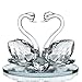 Produktbild London Boutique Dekoratives Kristallfigur Ornamente, Glas, 2 Schwäne, Geschenk, Kristall, Kristal (1)