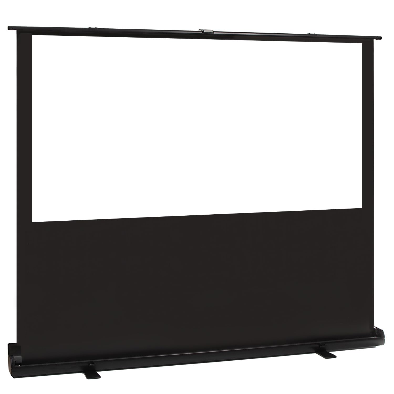 Maclean Boden-Leinwand, Projektion Leinwand, Projektionswand, Freistehend, Bodenprojektionswand, Oberflächenart: Mattweiß, Reflexionsgrad: 1,0 G (Bildschirmgröße: 66'' / Bildformat: 16:9)