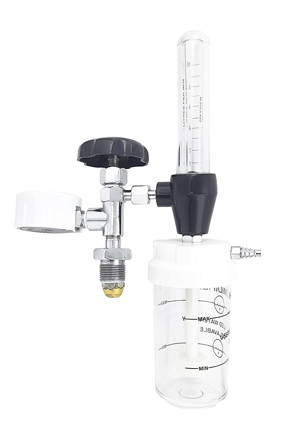 Rilekh Flow Meter With Bottle Oxygen Cylinder Regulator with Flowmeter and Hard Humidifier Bottle Fine Adjustment Valve with Rota-Meter & Humidifier Bottle (B0BMTRKY79) Amazon Price History, Amazon Price Tracker
