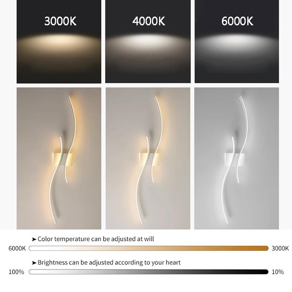 Nowoczesne lampy ścienne LED do łazienki, ściemniane liniowe oprawy oświetleniowe do salonu, oświetlenia wewnętrznego do sypialni, salonu, korytarza, schodów