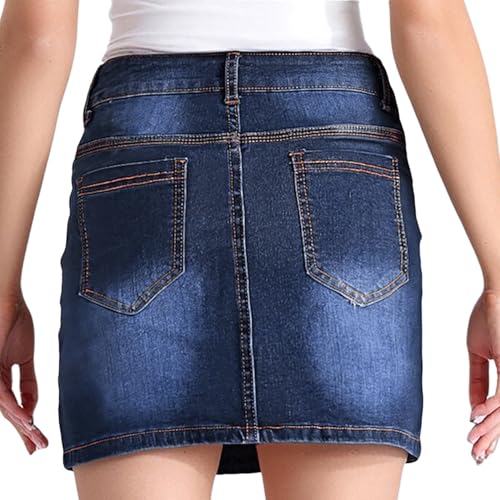 YiZYiF Women's Y2K Denim Mini Skirt Low Waisted Slim Fit Summer Skirt for Club Party and Street2