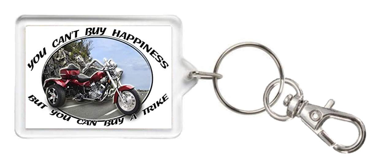 Kazmugz Multicolor Trike Keyring, You Can't Buy Happiness But You Can Buy A Trike Exclusive Kazkeyz Design. Matching Trike Gifts Available