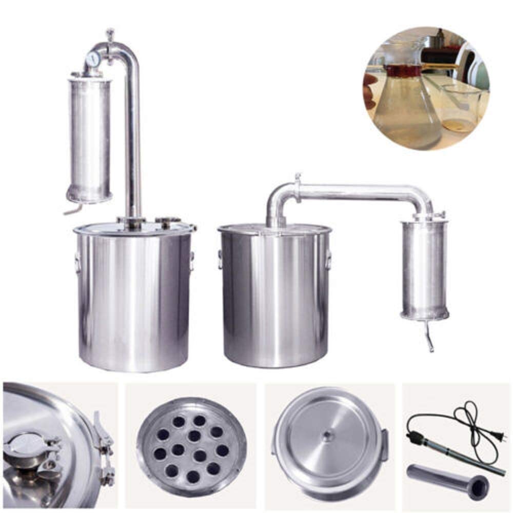 Juego de destilador de agua con alcohol 20L 100L acero inoxidable 304