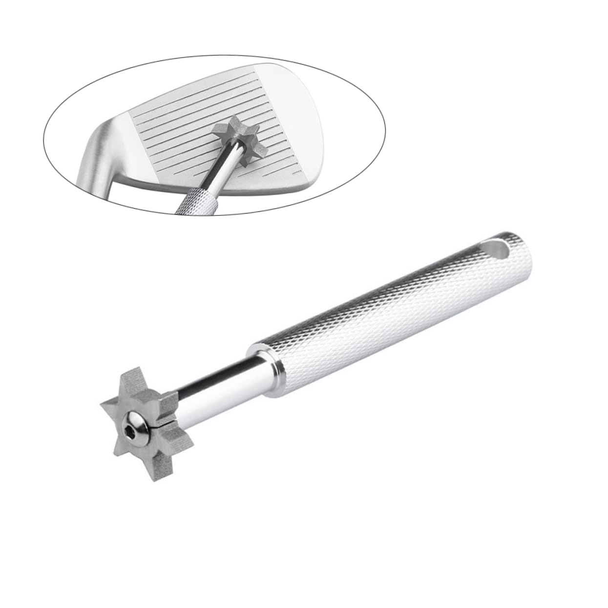 VANZACK Schlägerrillen-Schärfwerkzeug Golf Club Groove Sharpener Re-Grooving Tool for Golf Clubs Golf Club Groove Cleaning Brush Keulenschärfer Club-Reinigungswerkzeug Reiniger Zubehör