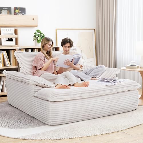 LIKIMIO 59''W Oversized Chaise Lounge Chair Sofa Bed - Plush...