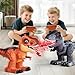 Toddlers Remote Control Dinosaur Robot Toys for Kids 3-5 5-7, RC Dinosaur Toy with Roaring Sounds, Spray and LED Lights, 3 4 5 6 7 8 Years Old Boy Girl Birthday Gift Realistic Jurassic Dino Model Toys