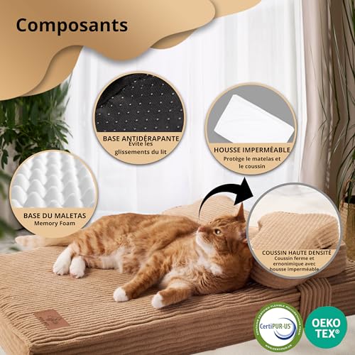 Panier orthopédique pour chat medium avec matelas dehoussable